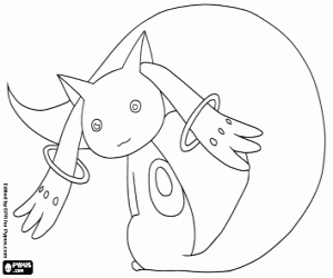 Kyubey,Puella Magi Madoka Magica boyama
