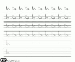 Küçük harflerle TO'nun hattı boyama