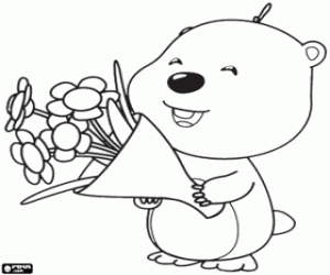 Küçük ve kunduz Loopy utangaç boyama