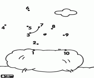 Küçük kuş yuvada, nokta-nokta boyama