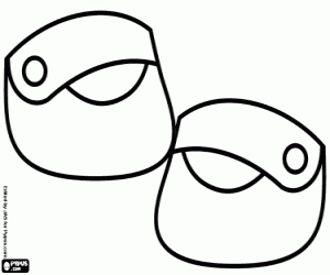 Kırmızı başlıklı kız ayakkabıları boyama