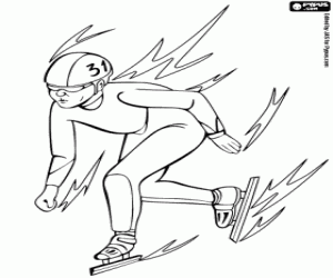 Kısa kulvar sürat pateni boyama