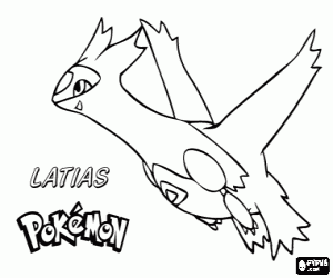 Latias, bir ejderha Pokémon boyama