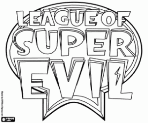 League of Super Evil logo boyama