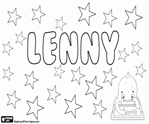 Lenny, çocuk için isim boyama