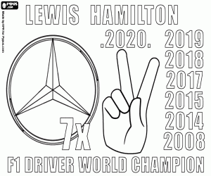 Lewis Hamilton, F1 x7 şampiyonu boyama