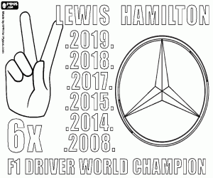 Lewis Hamilton, x6 dünya şampiyonu boyama