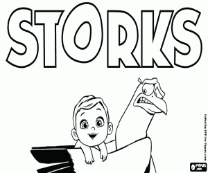 Leylekler, Storks orijinal logosu boyama