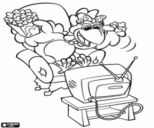 Lilica tavuk ve televizyon boyama