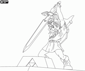 Link ve kılıç, Legend of Zelda boyama