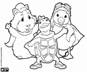 Linny, Tuck ve Ming Ming, Wonder Pets boyama