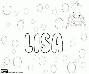 Lisa, kadınsı kısaltılmış isim boyama