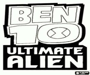 Logo Ben 10 Ultimate Alien boyama
