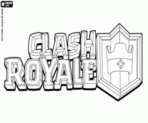 Logo Clash Royale, video oyunu boyama