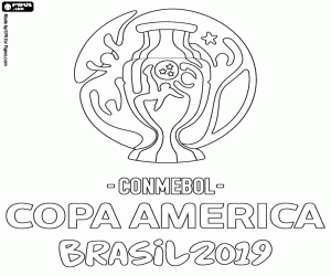 Logo Copa America Brezilya 2019 boyama