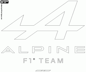 Logo del Alpine F1 Team boyama