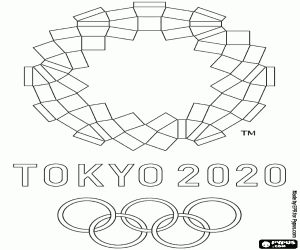 Logo Olimpiyat Oyunları Tokyo 2020 boyama