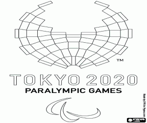 Logo Paralimpik Oyunları Tokyo 2020 boyama