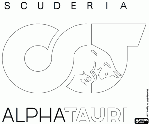 Logo de Scuderia AlphaTauri boyama