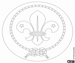 Logo WOSM, bir fleur-de-lis boyama