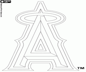 Los Angeles Angels of Anaheim logosu boyama