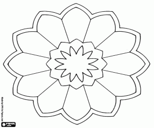 Lotus çiçeği mandala boyama