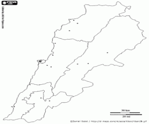 Lübnan Haritası boyama
