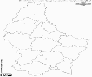 Lüksemburg Haritası boyama