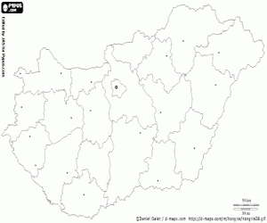 Macaristan haritası boyama