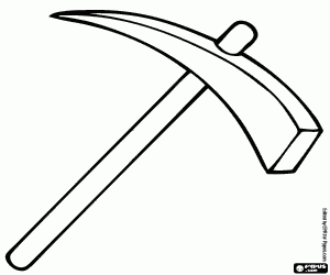 Bir madenci kazma boyama