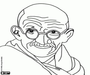 Mahatma Gandhi, barışçıl mücadele boyama