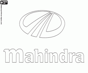 Mahindra markası amblemi boyama
