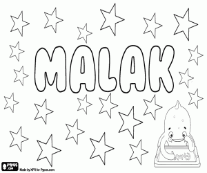 Malak, unisex adı boyama