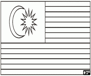 Malezya Bayrağı boyama