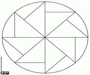 Mandala bir fırıldak ile boyama