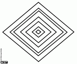 Mandala konsantrik kareler boyama