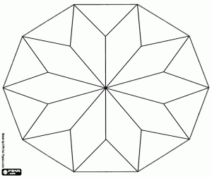 Mandala yıldız quadrilaterals ile boyama