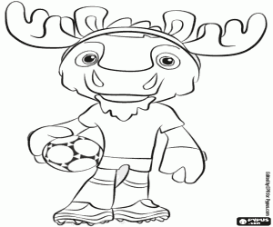 Maple, maskot Kanada Dünya Kupası 2026 boyama
