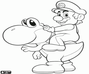 Mario ve Yoshi boyama