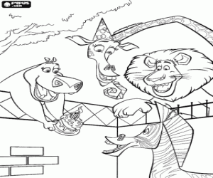 Marty için doğum günü pastası boyama