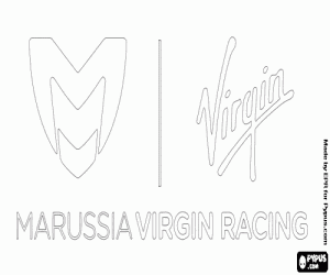Marussia Logo Virgin Yarış boyama