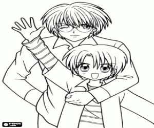 Masahiro ve Nagisa arkadaşlar boyama