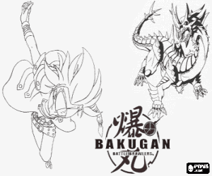 Masquerade ve Bakugan Hydranoid boyama