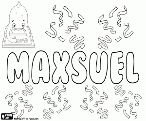 Maxsuel, erkek adı boyama
