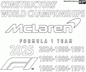 McLaren, 2025'te 10. kez F1 şampiyonu oldu boyama