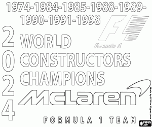 McLaren, F1 şampiyonu 2024 boyama