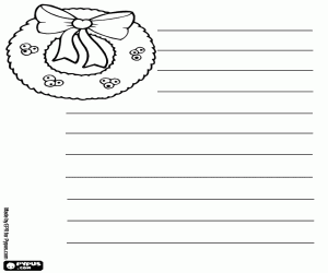 Bir mektup ile Noel çelenk boyama