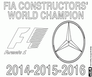Mercedes, F1 şampiyonu 2014-15-16 boyama