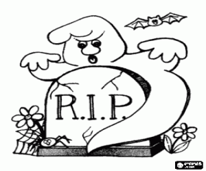 Mezarlıkta bir hayalet boyama