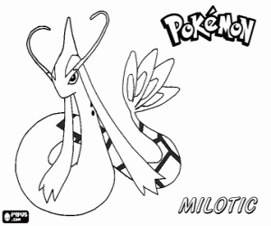Milotic, bir Pokémon boyama